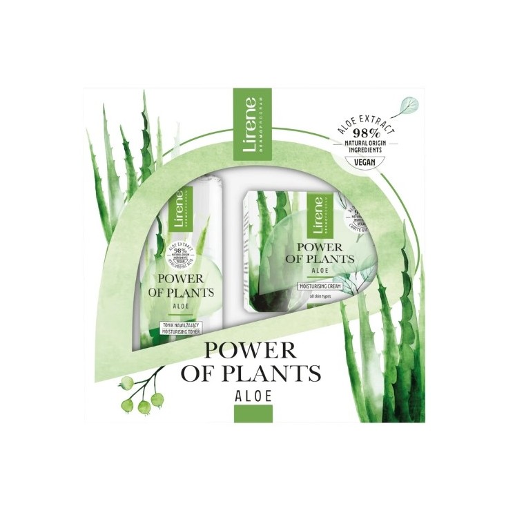 Lirene Power Of Plants Gift Set Aloe Face Cream 50 ml + Face Toner 200 ml