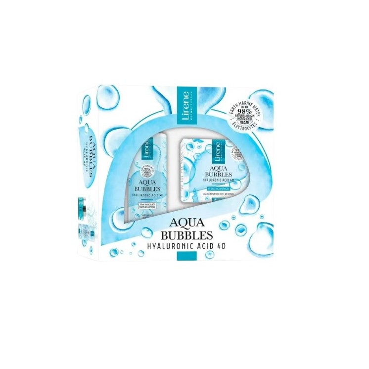 Lirene Aqua Bubbles Geschenkset Gesichtscreme + Gesichtswasser 200 ml
