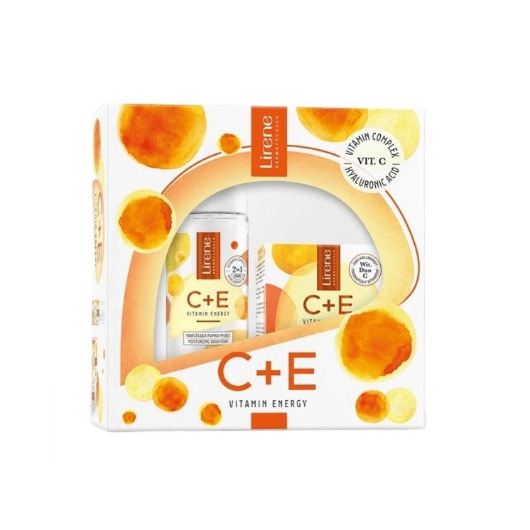 Lirene Set C+E hydraterende reinigingsschuim 150 ml + verzorgende gezichtscrème 50 ml