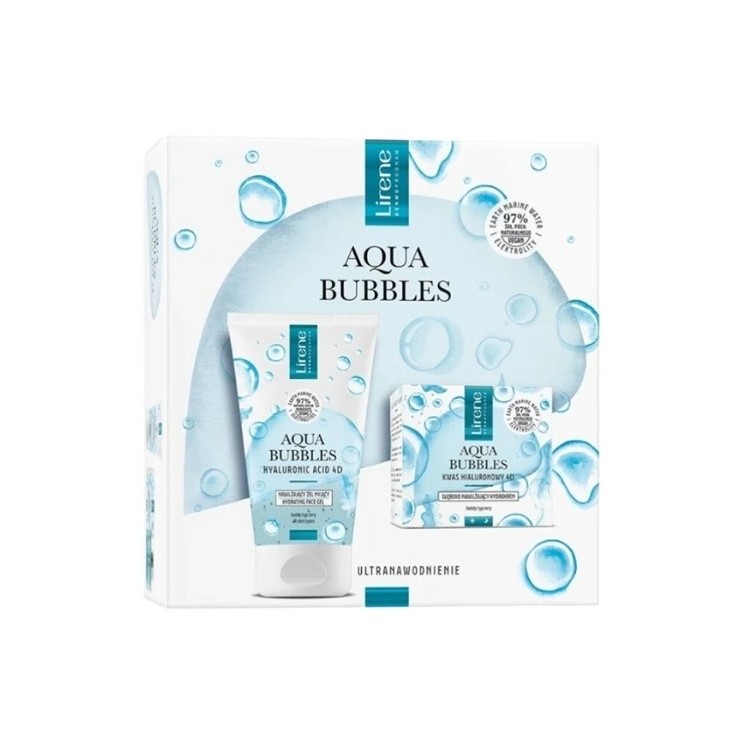 Lirene Aqua Bubbels Geschenkset Gesichtscreme 50 ml + Gesichtswaschgel 150 ml