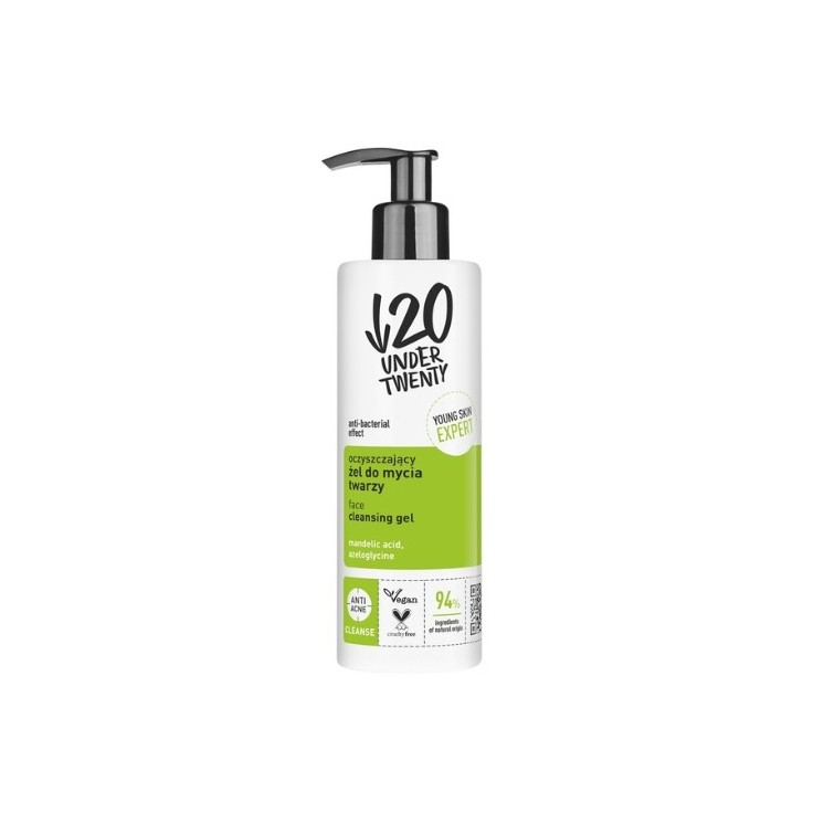 Очищаючий гель для вмивання Under Twenty Anti Acne 190 мл