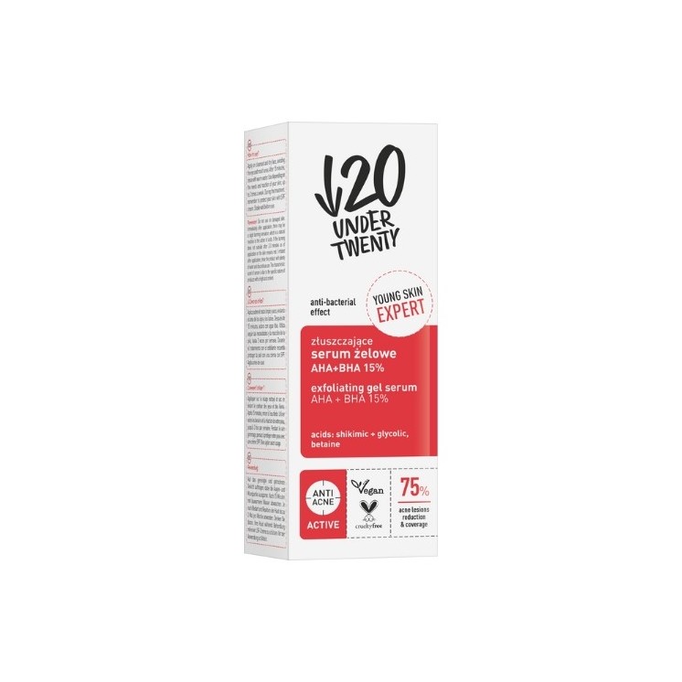 Under Twenty Peeling-Gel-Serum, AHA + BHA 15 % 30 ml