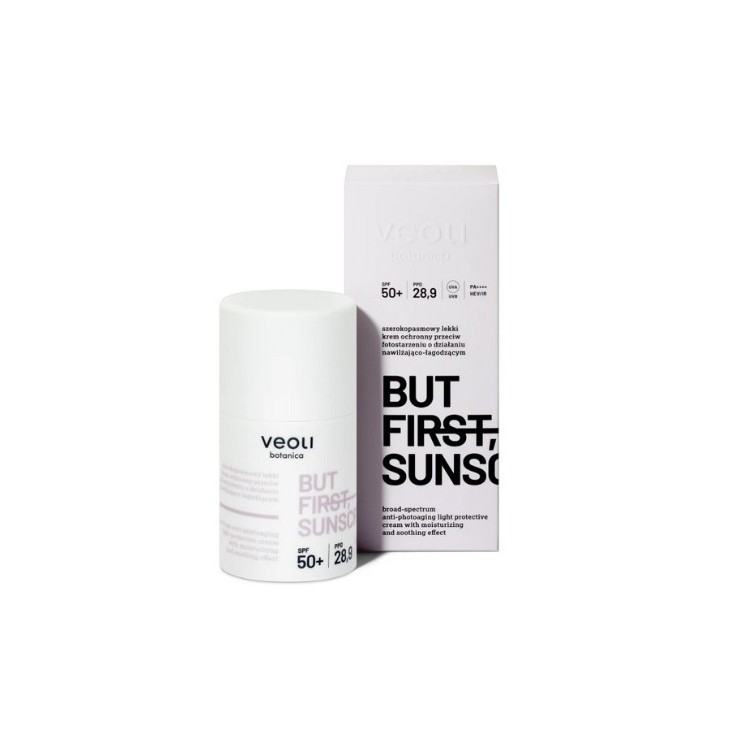Veoli Botanica But First Sunscreen Light Protective Cream Against Photoaging SPF 50+ 50 ml