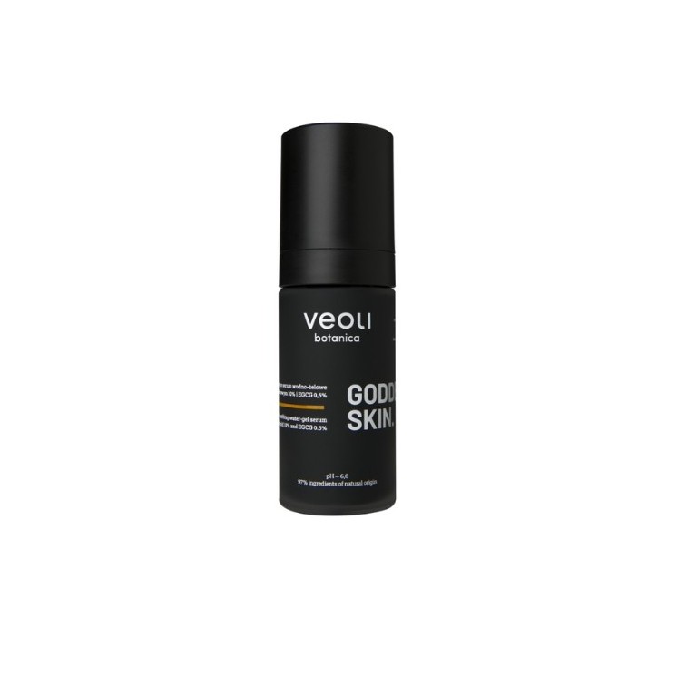 Освітлююча та заспокійлива сироватка для обличчя Veoli Botanica Goddess Skin з аскорбіновою кислотою 10% та EGCG 5 % 30 мл