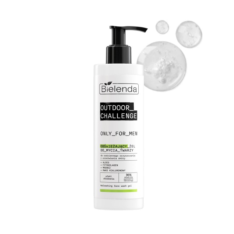 Bielenda Only For Men OUTDOOR CHALLENGE Refreshing face wash gel 190 ml