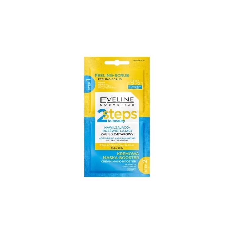 Eveline 2 Steps To Beauty зволожуючий і освітлюючий 2-етапний догляд за обличчям 2x4 мл