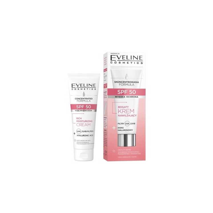 Eveline Geconcentreerde Formule Rijke Hydraterende Gezichtscrème SPF50 30 ml