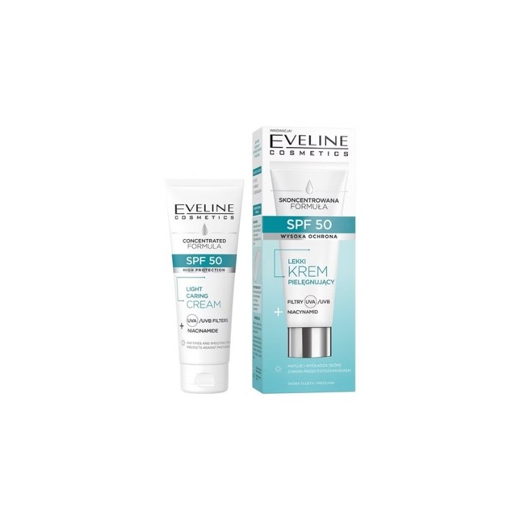 Концентрований легкий крем для обличчя Eveline SPF50 30 мл