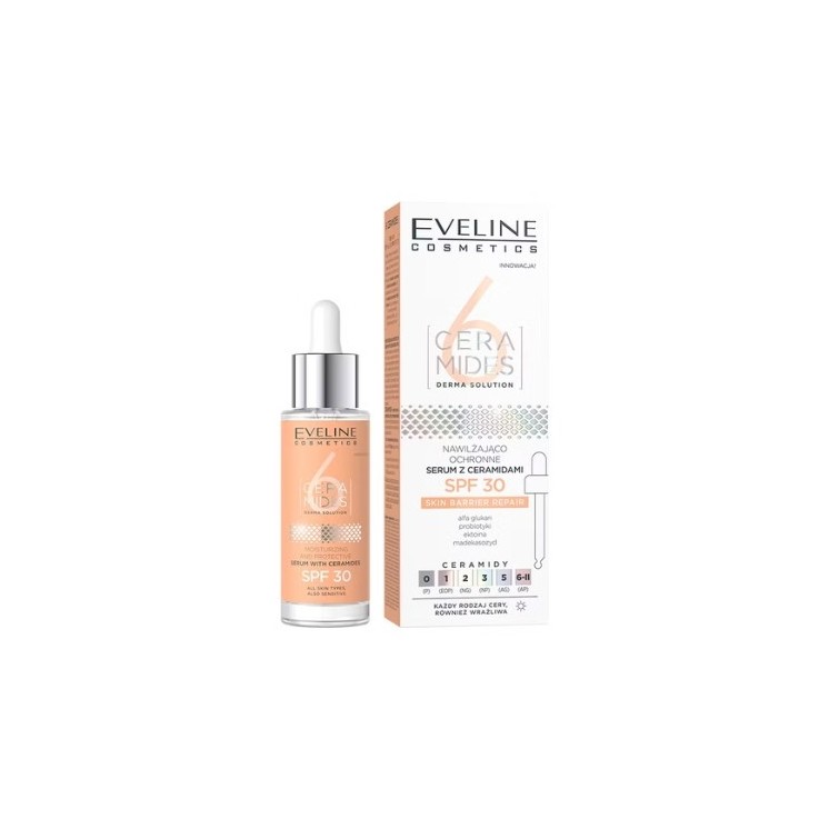 Eveline 6 CERAMIDES hydraterende en beschermende gezichtsserum met ceramiden en SPF30 30 ml