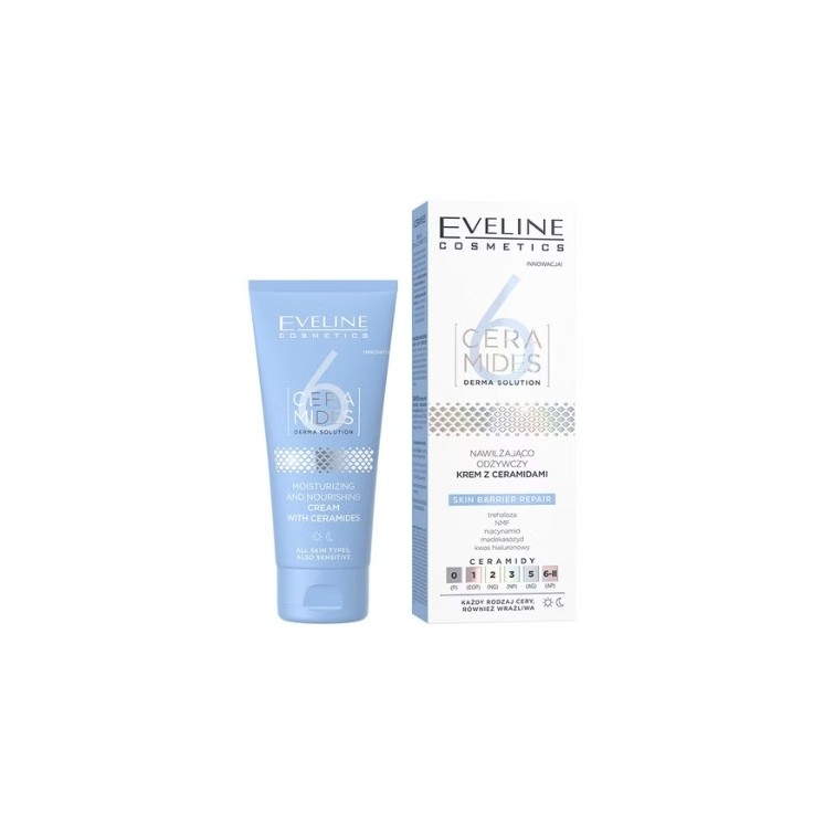 Eveline 6 CERAMIDES feuchtigkeitsspendende und pflegende Gesichtscreme mit Ceramiden 50 ml