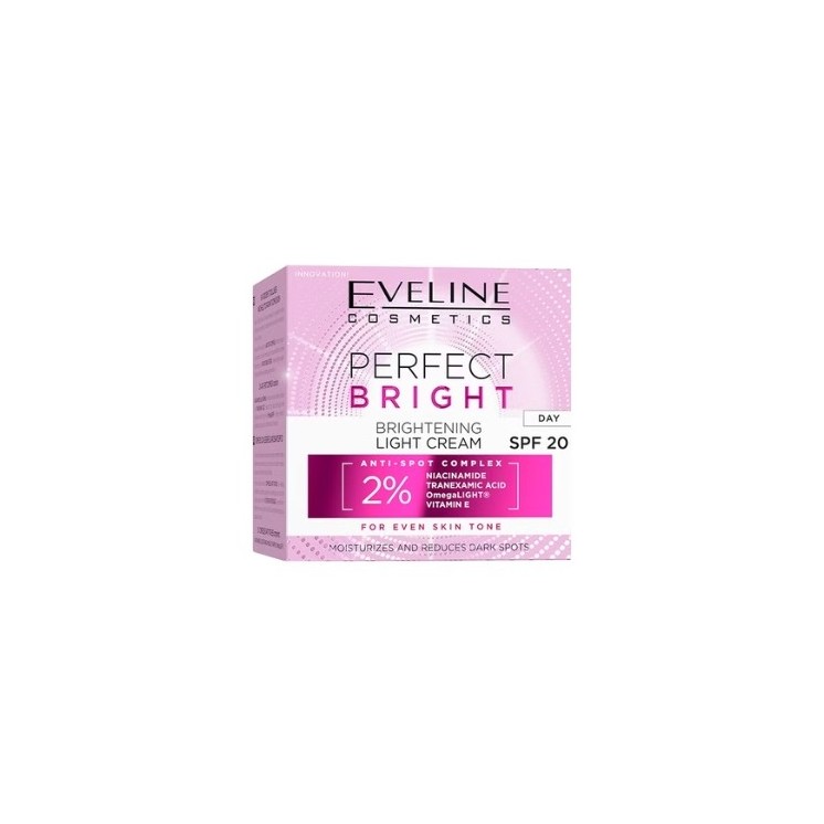 Eveline Perfect Bright освітлюючий, легкий денний крем для обличчя SPF20 50 мл