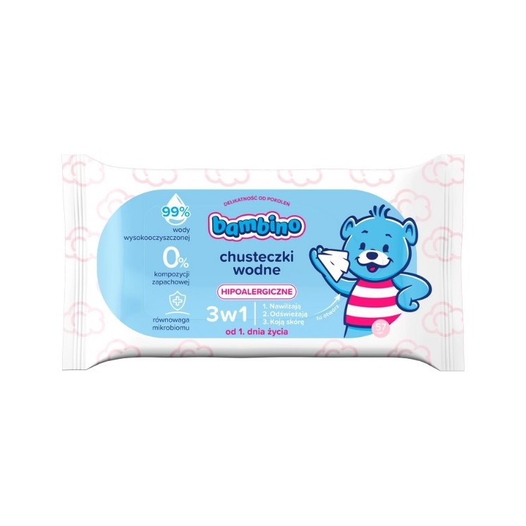 Nivea Bambino 3in1 Water Wipes 57 pcs.