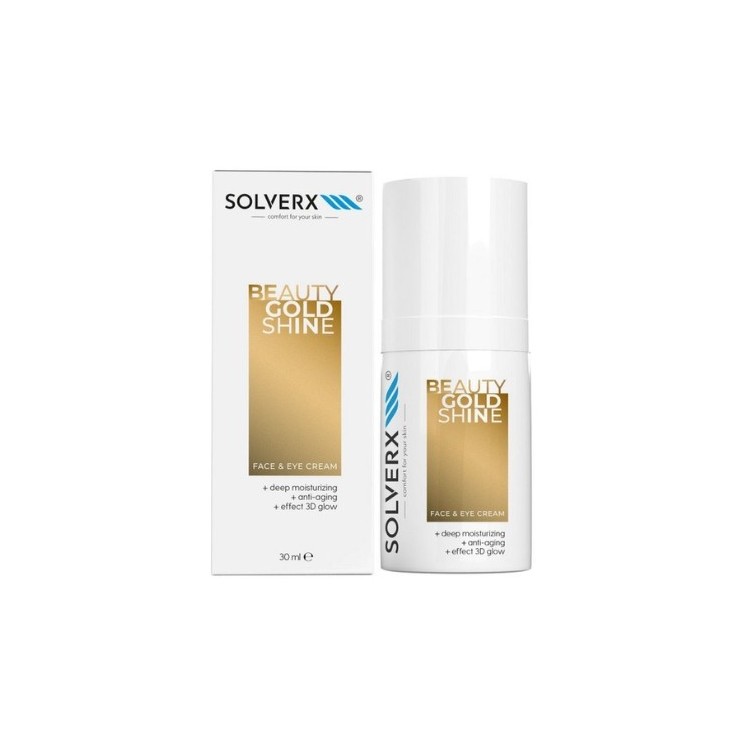 Крем для обличчя та очей Solverx Beauty Gold Shine 30 мл