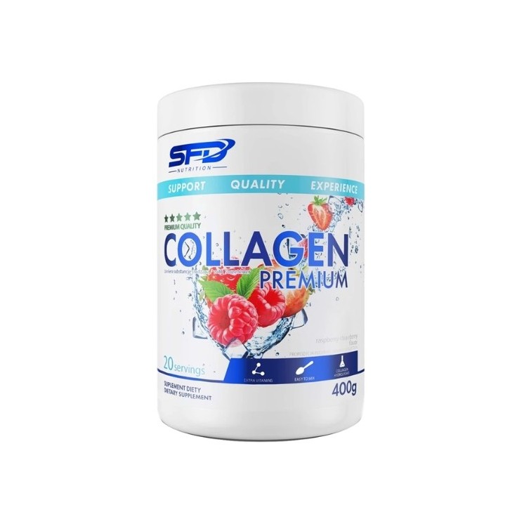 SFD Collagen Premium Framboos & Aardbei 400 g