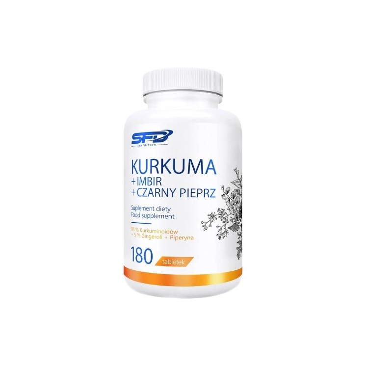 SFD Turmeric + Ginger + Black Pepper 180 tablets