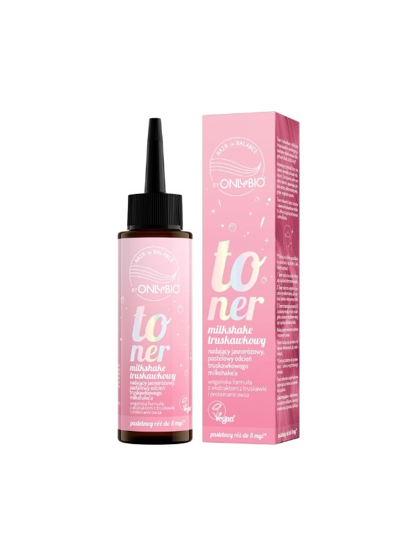 OnlyBio Hair in Balance Toner do włosów Truskawkowy Milkshake 100 ml