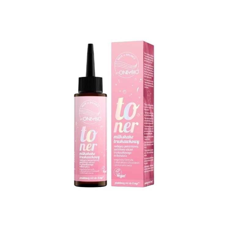 OnlyBio Hair in Balance Haar Toner Aardbei Milkshake 100 ml