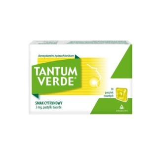 Tantum Verde citroensmaak 30 harde zuigtabletten