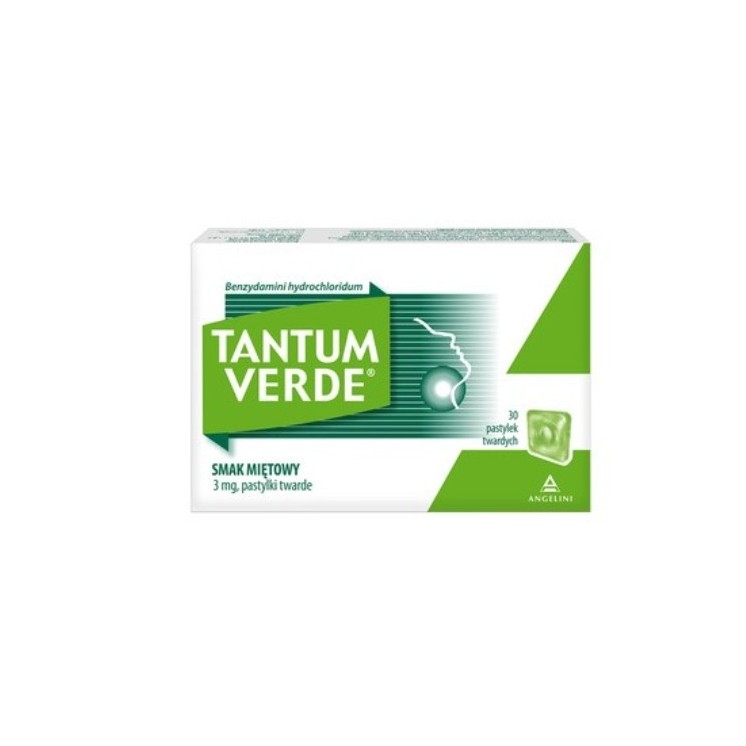Tantum Verde smak miętowy 30 pastylek twardych