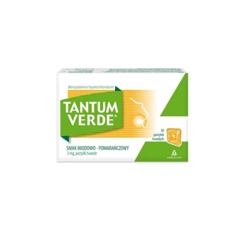 Tantum Verde smak miodowo-pomarańczowy 30 pastylek twardych