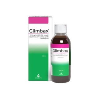 Glimbax 0.74 mg/ml mouth and throat rinse solution 200 ml