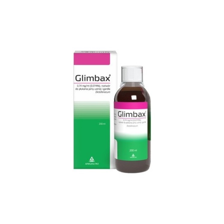 Glimbax 0,74 мг/мл розчин для полоскання ротової порожнини та горла 200 мл