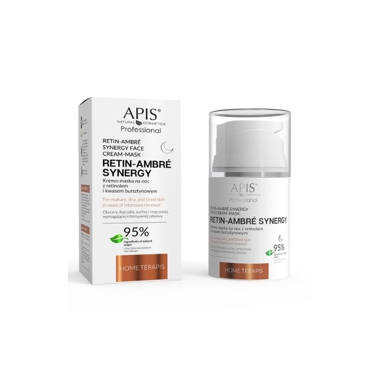 Нічна крем-маска Apis Retin-Ambre Synergy Home Terapis з ретинолом і янтарною кислотою 50 мл