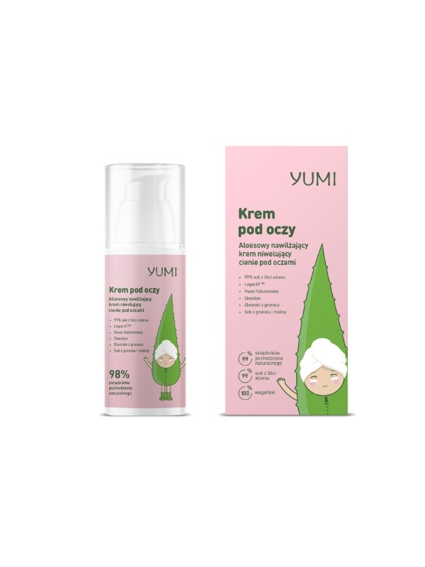 Yumi aloesowy Krem pod oczy niwelujący cienie pod oczami 15 ml