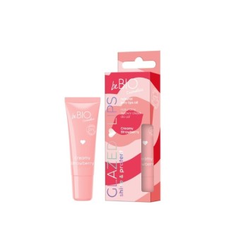 BeBio Cosmetics Natürliches Gel-Lippenöl GLAZED LIPS Cremige Strawberry 10 ml