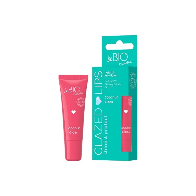 BeBio Cosmetics GLAZED LIPS Natuurlijke gel lip olie Coconut gloss 10 ml