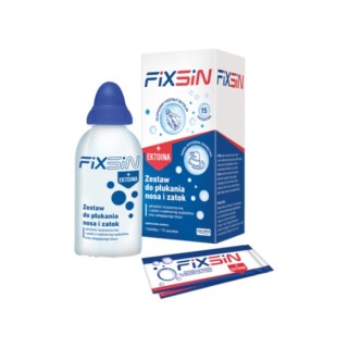 Fixsin Nasenspülset für Nasennebenhöhlen und Nasen, Flasche 240 ml + 15 Beutel