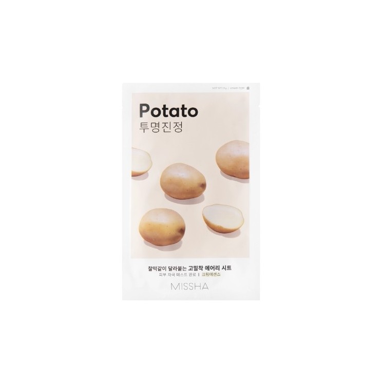 Missha Airy Fit Sheet Mask Potato kojąco-rozjaśniająca Maska w Płachcie 19 g
