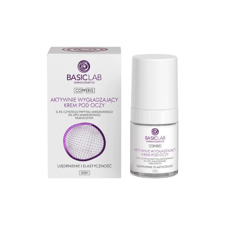 BasicLab Copperis Actively Smoothing Dag Oogcrème Verstevigend en Elasticiteit 18 ml