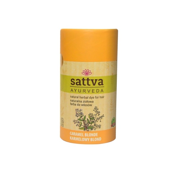 Фарба для волосся Sattva Ayurveda Natural Herbal Hair Caramel Blond 150 г