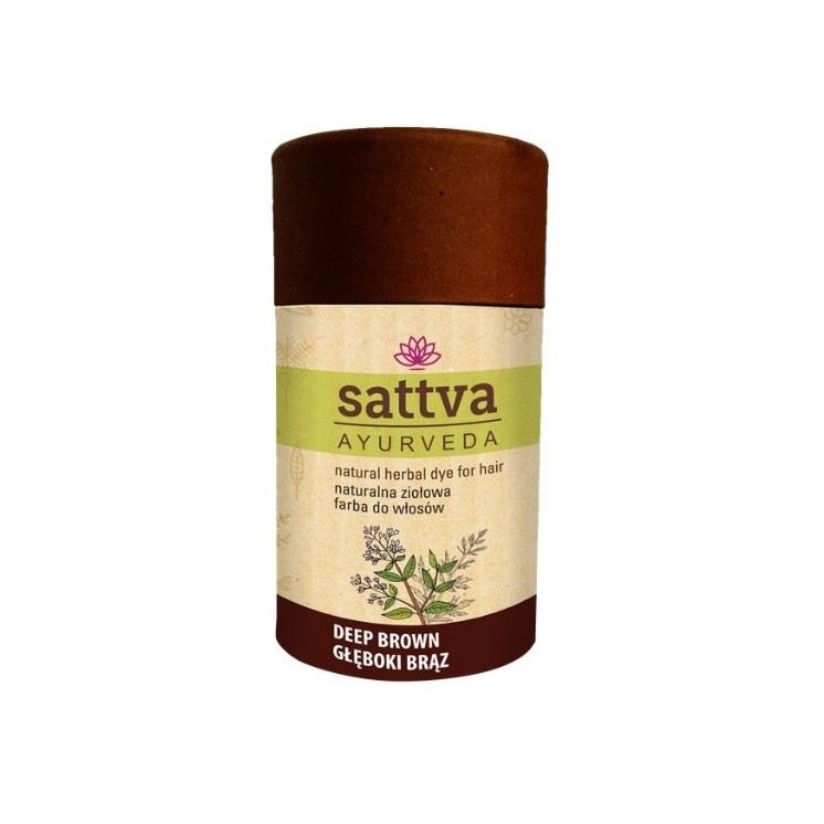 Sattva Ayurveda натуральна трав'яна фарба для волосся темно-коричневий 150 г