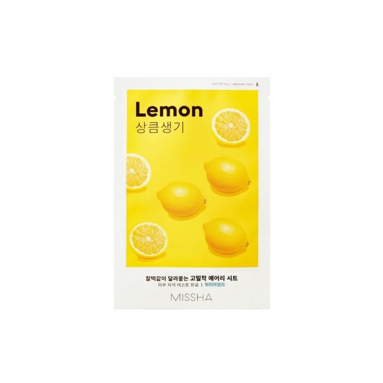 Missha Airy Fit Sheet Mask Lemon moisturizing Sheet Mask 19 g
