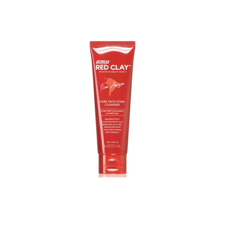 Missha Amazon Red Clay Diep Reinigende Gezichtsreiniger Schuim 120 ml