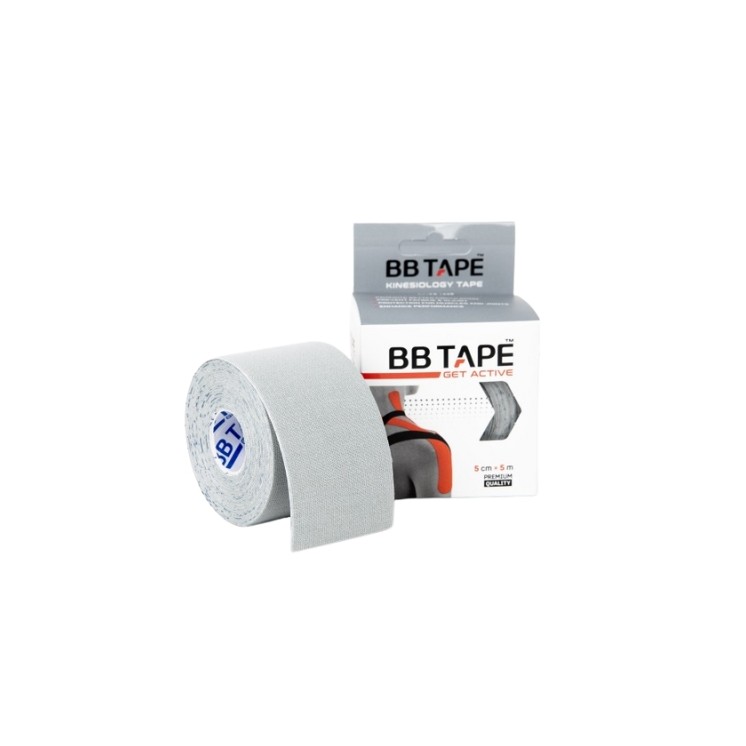 Кінезіологічна стрічка BB Tape , Plain Grey 1 шт.