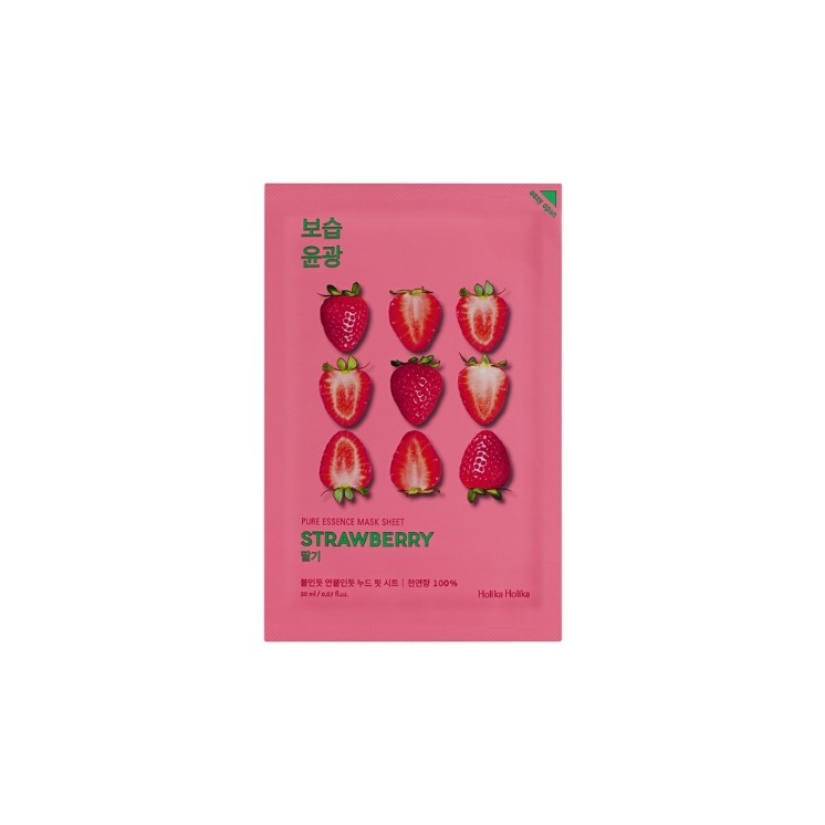 Holika Holika Pure Essence Mask Sheet - Маска для обличчя в листі з екстрактом полуниці 20 мл