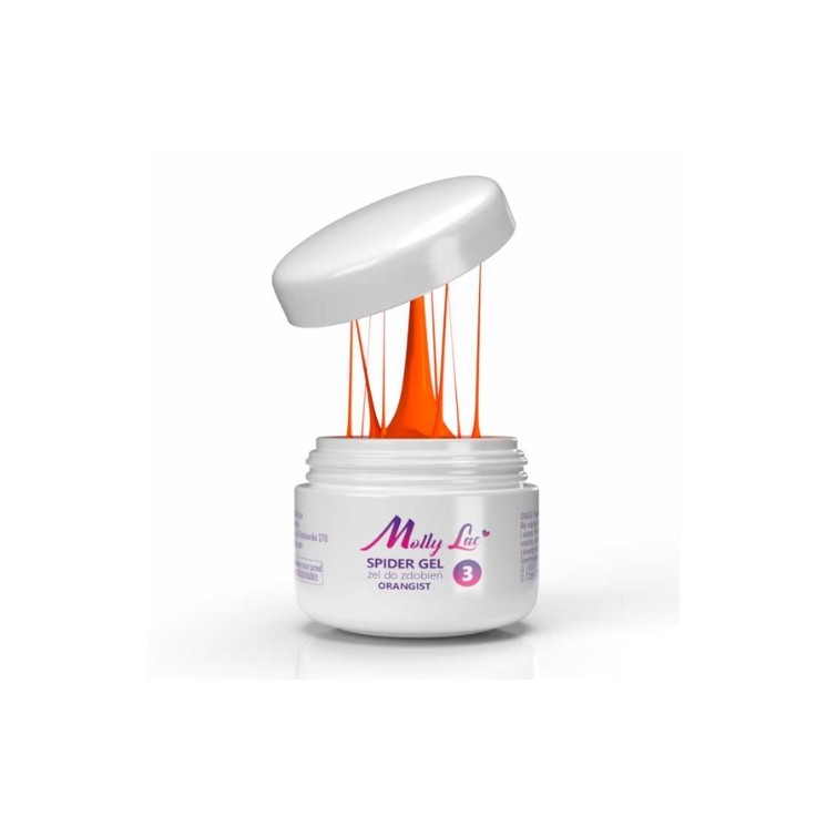 MollyLac Spider Gel Dekorationsgel /3/ Orangist 3 ml