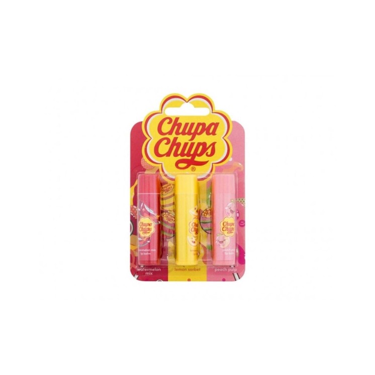 Chupa-Chups Set mit 3 Lippenbalsamen