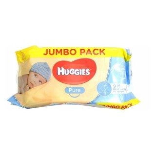 Вологі серветки Huggies Pure 72 шт.
