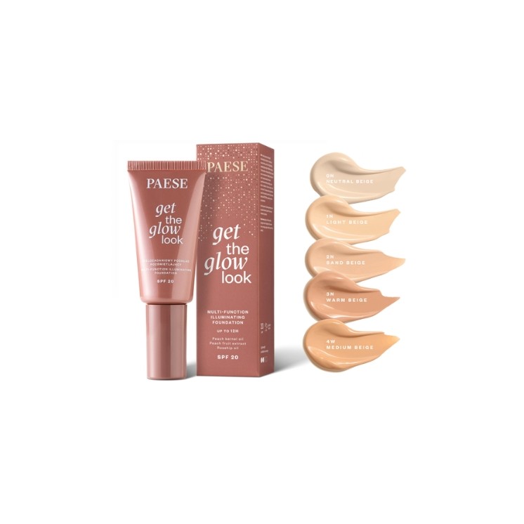 Багатофункціональний освітлювальний тональний крем Paese Get The Glow Look /3N/ Warm Rose Beige 30 мл