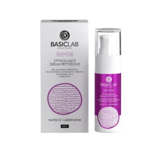 BasicLab Esteticus stimulierendes Peptid-Serum für das Gesicht für die Nacht 25% Peptidkomplex