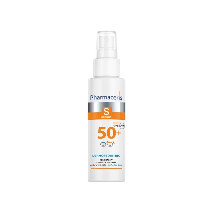 Pharmaceris S Dermopediatric ochronny Spray mineralny do twarzy i ciała SPF50+ 100 ml