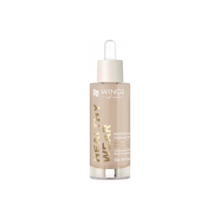 Освітлюючий тональний крем для обличчя AA Wings of Color Healthy Wear /304/ Natural Beige 30 мл