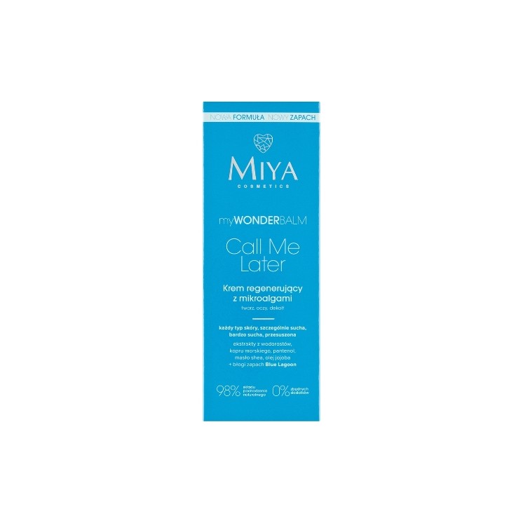 Регенеруючий крем для обличчя Miya Cosmetics myWONDERbalm з мікроводоростями Call Me Later 75 мл