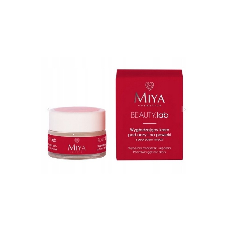 Miya Cosmetics BEAUTY .lab smoothing Oog- en ooglidcrème met koperpeptide 15 ml