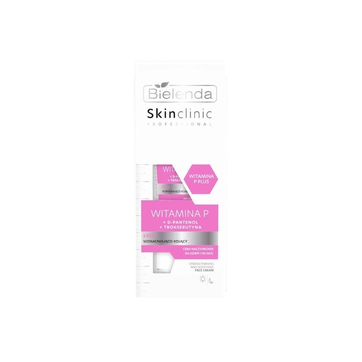 Bielenda Skin Clinic Professional зміцнювальний та заспокійливий крем для обличчя з вітаміном P 40 мл