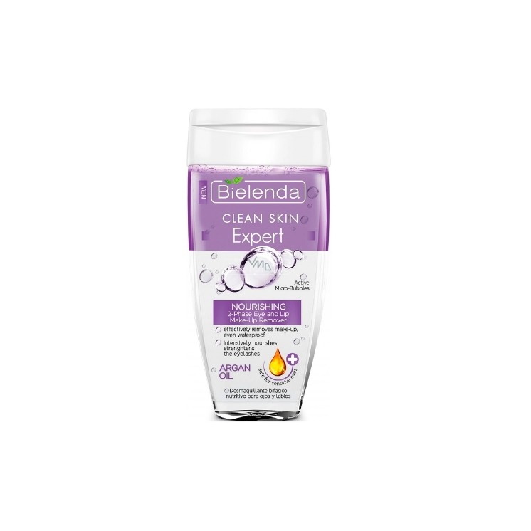 Bielenda Clean Skin Expert Two-Phase Nourishing Eye Makeup Remover Argan Oil 150 ml